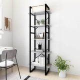 vidaXL Bookcase with 5 Shelves 40x30x175 cm Engineered Wood White