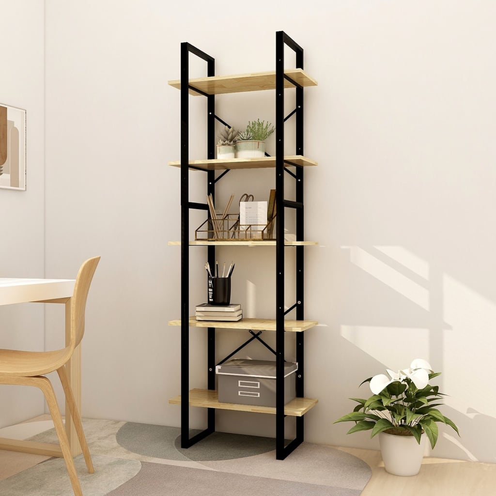 vidaXL Boekenkast met 5 schappen 40x30x175 cm massief grenenhout