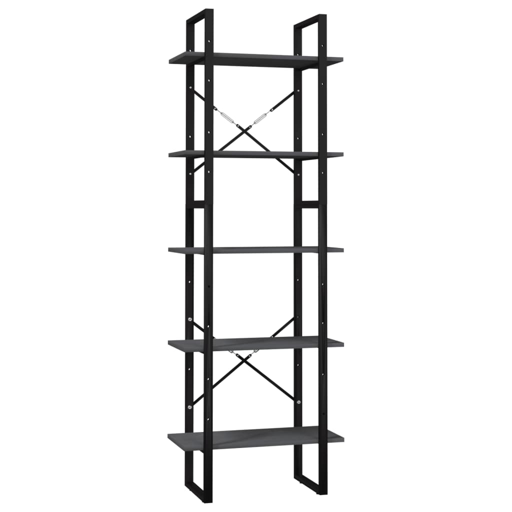 vidaXL Boekenkast met 5 schappen 40x30x175 cm massief grenenhout