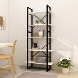 vidaXL Bookcase with 5 Shelves 40x30x175 cm Engineered Wood White