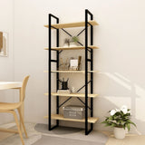 vidaXL Boekenkast met 5 schappen 40x30x175 cm massief grenenhout