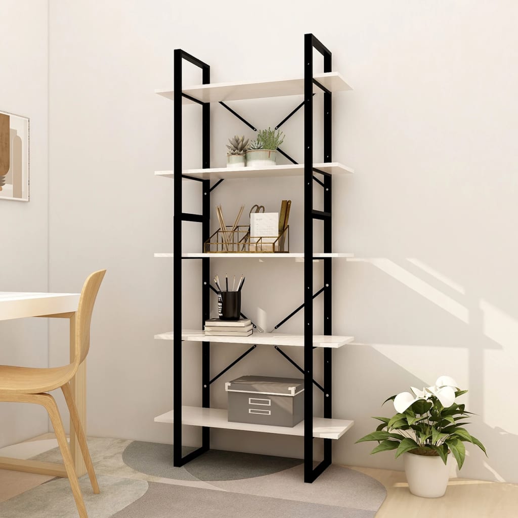 vidaXL Boekenkast met 5 schappen 40x30x175 cm massief grenenhout