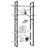 vidaXL Bookcase with 5 Shelves 40x30x175 cm Engineered Wood White