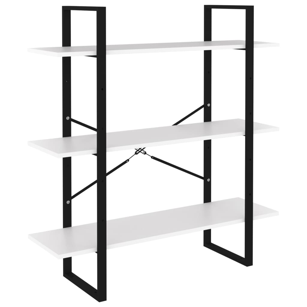vidaXL Bookcase with 5 Shelves 40x30x175 cm Engineered Wood White