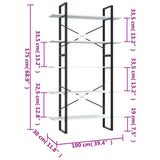 vidaXL Bookcase with 5 Shelves 40x30x175 cm Engineered Wood White