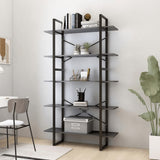 vidaXL Bookcase with 5 Shelves 40x30x175 cm Engineered Wood White