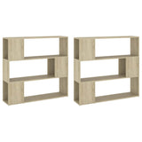 vidaXL Boekenkast/kamerscherm 100x24x188 cm wit