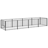 vidaXL Dog Kennel 100x100x70 cm Steel Black