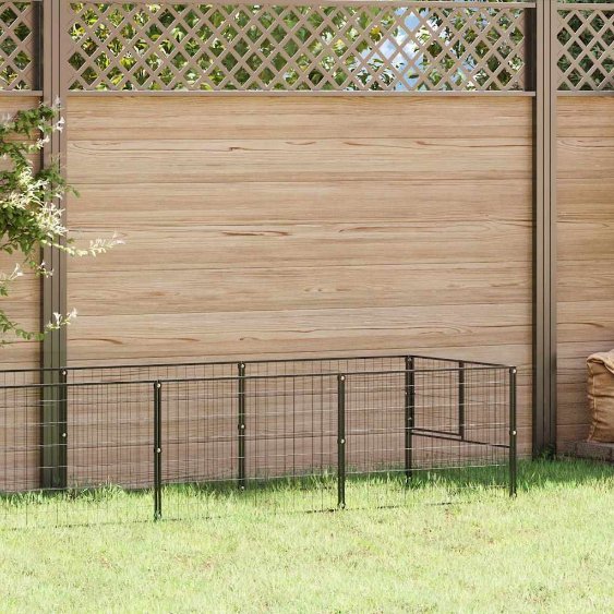 vidaXL Dog Kennel 100x100x70 cm Steel Black