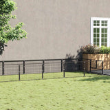 vidaXL Dog Kennel 4 m² Steel Black