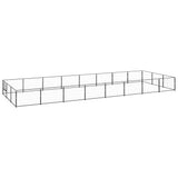 vidaXL Dog Kennel 4 m² Steel Black