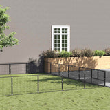 vidaXL Dog Kennel 4 m² Steel Black