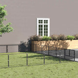 vidaXL Dog Kennel 4 m² Steel Black