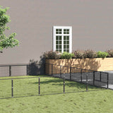 vidaXL Dog Kennel 4 m² Steel Black