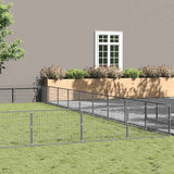 vidaXL Dog Kennel 4 m² Steel Black