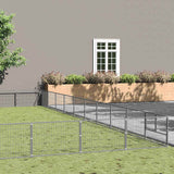 vidaXL Dog Kennel 4 m² Steel Black