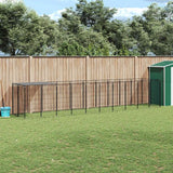 vidaXL Hondenkennel 110x110x110 cm staal zwart