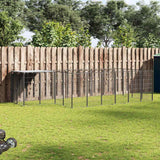 vidaXL Dog Kennel 6.05 m² Steel Black