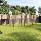 vidaXL Dog Kennel 4.84 m² Steel Black