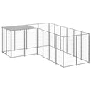 vidaXL Hondenkennel 4,84 m² staal zwart