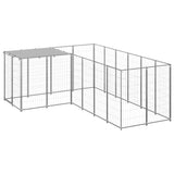 vidaXL Dog Kennel 4.84 m² Steel Black
