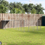 vidaXL Dog Kennel 4.84 m² Steel Black