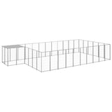 vidaXL Dog Kennel 4.84 m² Steel Black
