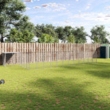 vidaXL Dog Kennel 4.84 m² Steel Black
