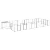 vidaXL Dog Kennel 4.84 m² Steel Black