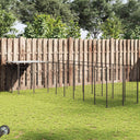 vidaXL Hondenkennel 6,05 m² staal zwart