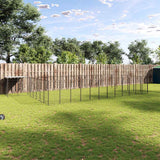 vidaXL Dog Kennel 6.05 m² Steel Black