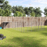 vidaXL Dog Kennel 6.05 m² Steel Black