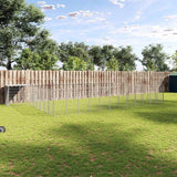 vidaXL Dog Kennel 6.05 m² Steel Black