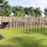 vidaXL Dog Kennel 7.26 m² Steel Black