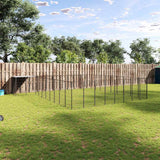 vidaXL Dog Kennel 7.26 m² Steel Black