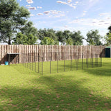 vidaXL Dog Kennel 7.26 m² Steel Black