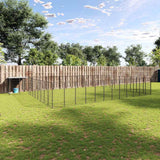 vidaXL Dog Kennel 7.26 m² Steel Black