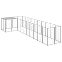 vidaXL Hondenkennel 7,26 m² staal zwart