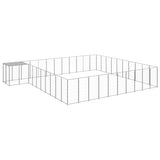 vidaXL Dog Kennel 7.26 m² Steel Black