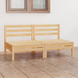 vidaXL 2-seater Garden Bench Solid Pinewood
