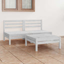 vidaXL 3-Piece Lounge Set Solid Pine Wood