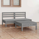vidaXL 3-Piece Lounge Set Solid Pine Wood