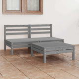 vidaXL 3-Piece Lounge Set Solid Pine Wood