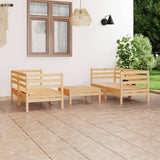 vidaXL 5-piece Lounge Set Solid Pine Wood White