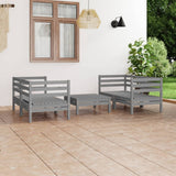 vidaXL 5-piece Lounge Set Solid Pine Wood White
