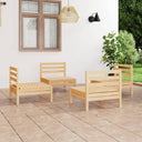 vidaXL 4-delige Loungeset massief grenenhout
