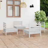 vidaXL 4-Piece Solid Pine Wood Lounge Set
