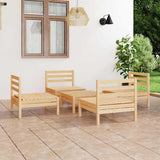 vidaXL 5-delige Loungeset massief grenenhout wit