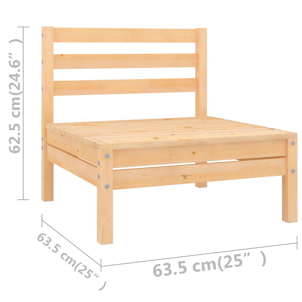 vidaXL 5-delige Loungeset massief grenenhout wit