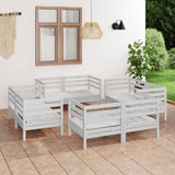 vidaXL 8-Piece Lounge Set Solid Pine Wood